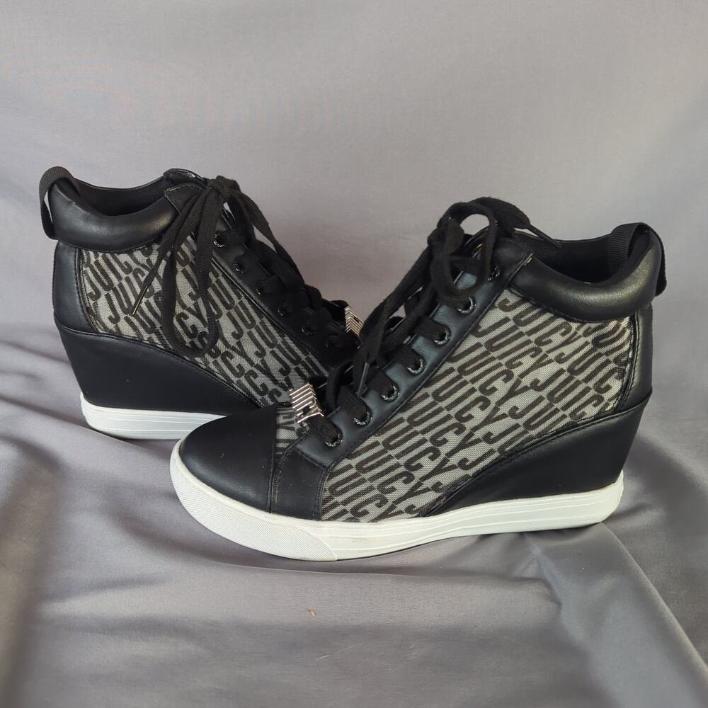 Juicy Couture Hidden Wedge Sneakers US 7.5 Mcbling Coquette Y2K